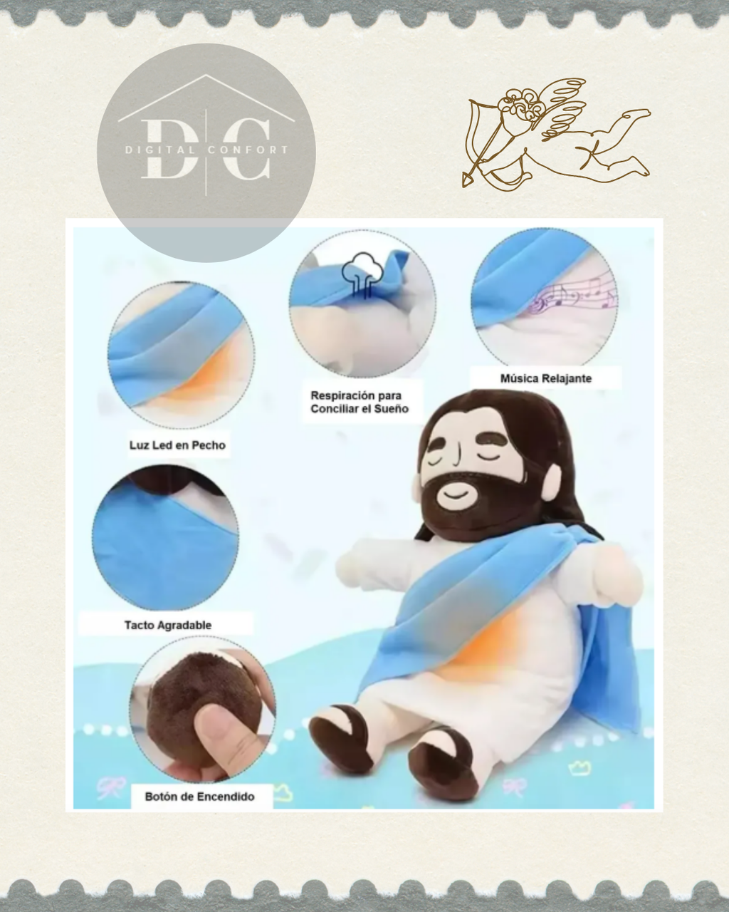 PELUCHE JESUS QUE RESPIRA, EMITE SONIDO