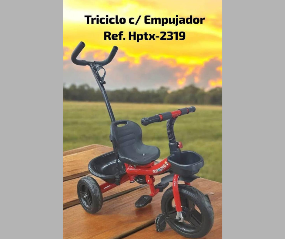 TRICICLO PASEADOR C/ GUIADOR Y PORTA VASO-TERMO