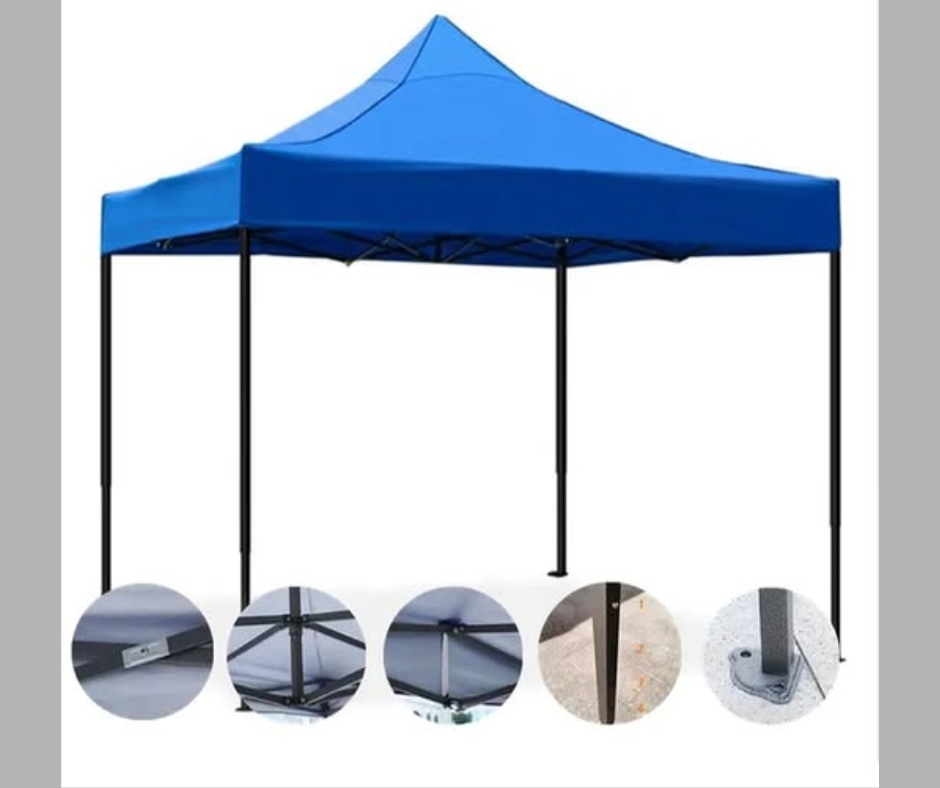 TOLDO REFORZADO CON PROTECCIÓN UV 3X3 COLOR AZUL
