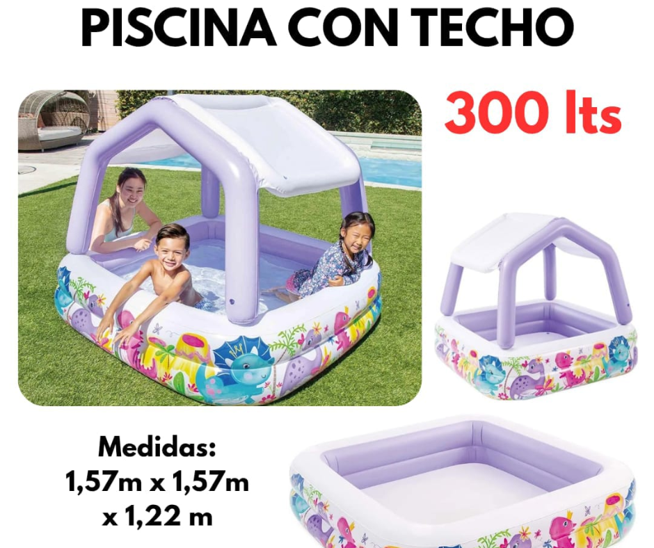 PISCINA CON TECHO INTEX 300 LITROS